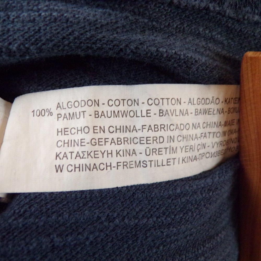 Zara Man Men's Textured Cotton Crew Jersey - blue, size S - Picture 9 of 9